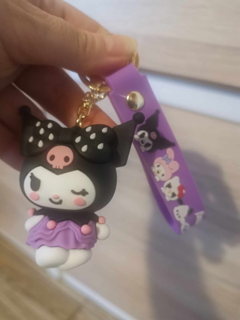 Brelok breloczek do kluczy zawieszka KUROMI silikon Brelok breloczek do kluczy zawieszka KUROMI silikon