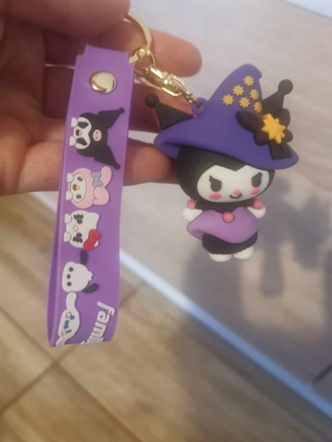 Brelok breloczek do kluczy zawieszka KUROMI silikon Brelok breloczek do kluczy zawieszka KUROMI silikon