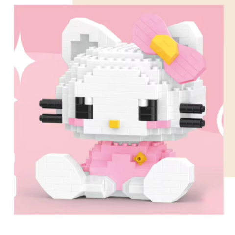 Klocki Hello Kitty Figurka Kuromi Duży Box 2 szt Klocki Hello Kitty Figurka Kuromi Duży Box 2 szt