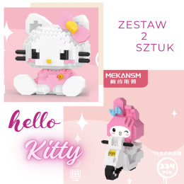 Klocki Hello Kitty Figurka Kuromi Duży Box 2 szt