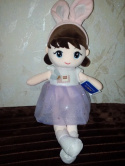 Urocza pluszowa lalka Kawaii 45 cm z uszami królika
